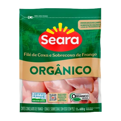 Filé de Coxa e Sobrecoxa Seara Orgânico 600g — Seara