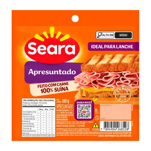 Apresuntado Fatiado Seara 180g — Seara
