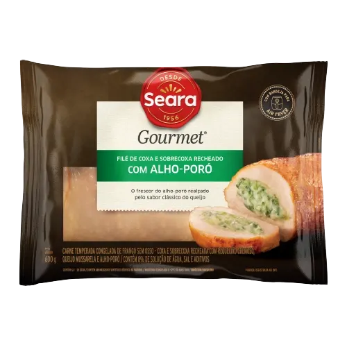 Filé de Coxa e Sobrecoxa Recheado Com Alho Poró 600g — Seara
