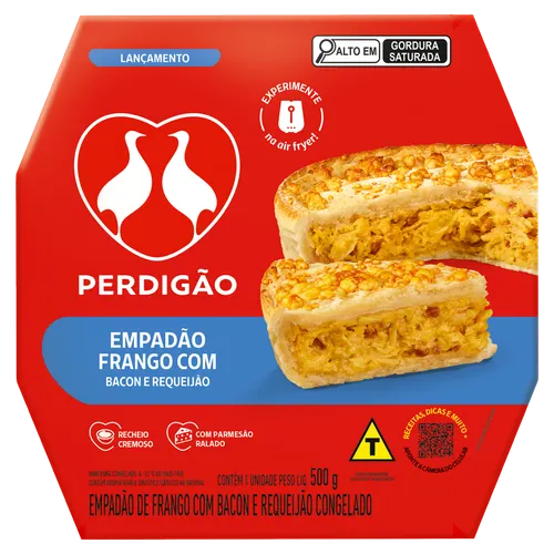 Empadão Congelado Frango Com Bacon e Requeijão C/6 - Perdigão — Perdigão