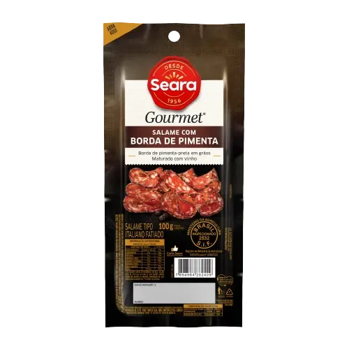 Salame com Borda de Pimenta Fatiado Seara Gourmet 100g — Seara Gourmet