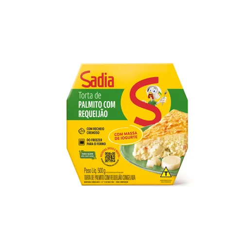 Torta Palmito e Requeijão com Massa de Iogurte Sadia 500g -Caixa c/6 — Sadia