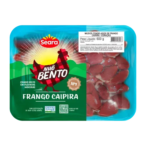 Coração de Frango Caipira Bandeja Nhô Bento 600g — Seara