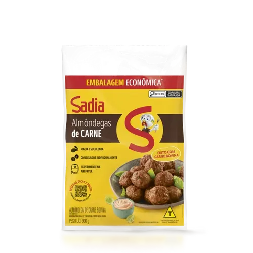 Almondega Bovina Sadia 0,9kg  -Caixa c/4 — Sadia