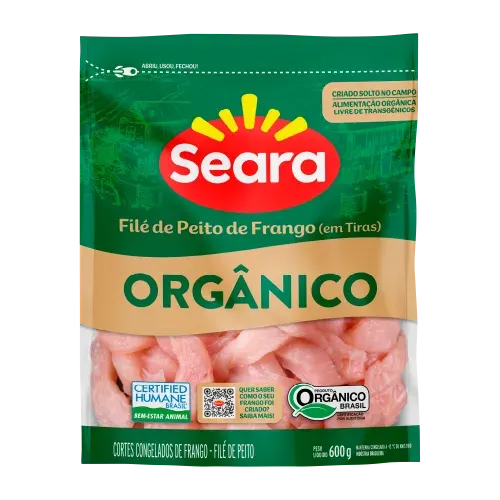 Filé de Peito em Tiras Seara Orgânico 600g — Seara