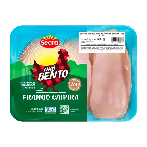 Filé de Peito de Frango Caipira Bandeja Nhô Bento 600g — Seara