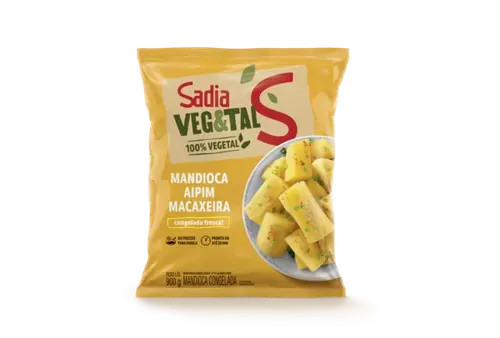 Mandioca Congelada Sadia Veg&Tal 900g - Caixa c/ 12 — Veg&Tal