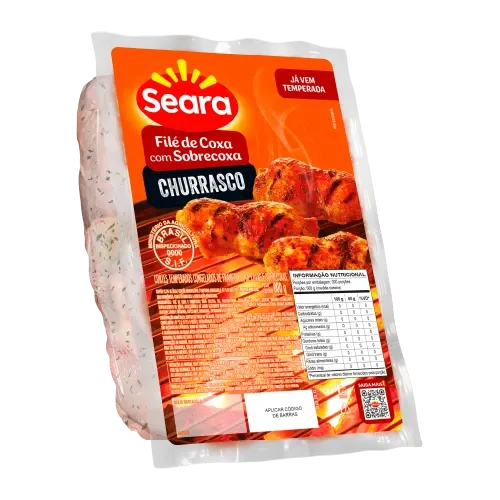 Filé de Coxa e Sobrecoxa Temperado Churrasco 800g Seara — Seara