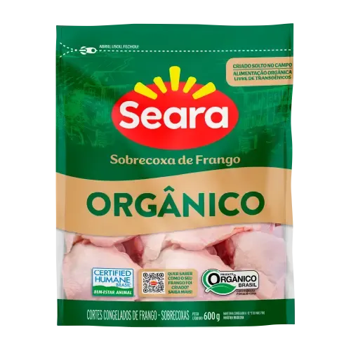 Sobrecoxa Seara Orgânico 600g — Seara