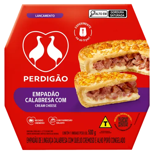 Empadão de Calabresa Congelada com Cream Cheese C/6 - Perdigão — Perdigão