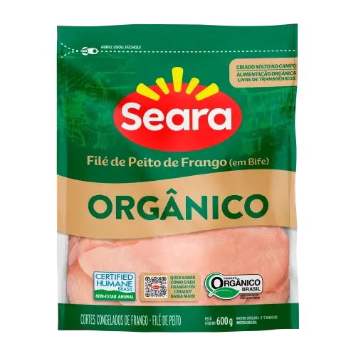 Filé de Peito em Bifes Seara Orgânico 600g — Seara