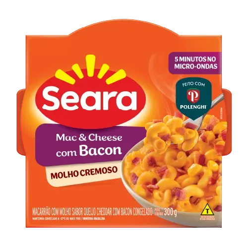 Mac&Cheese Cheddar e Bacon Seara 300g — Seara