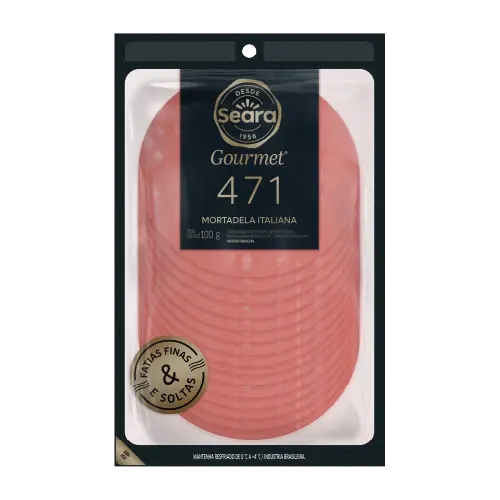 Mortadela Italiana 471 Fatiada Seara Gourmet 100g — Seara Gourmet