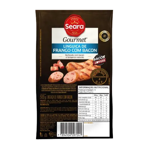 Linguiça de Frango com Bacon Seara Gourmet 500g — Seara Gourmet