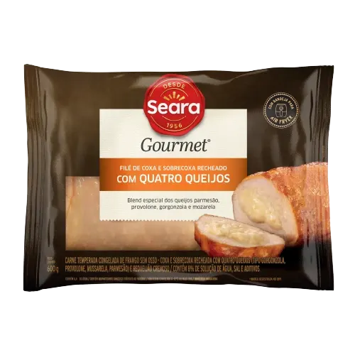 Filé de Coxa e Sobrecoxa Recheado Com 4 Queijos 600g — Seara