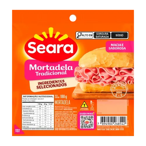 Mortadela Tradicional Fatiada Seara 180g — Seara