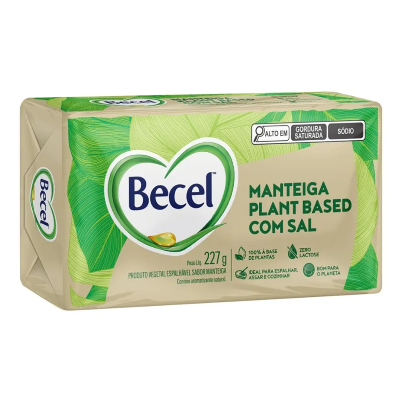 Manteiga Vegetal c/ Sal Zero Lactose Becel 227g - Caixa c/ 24 — Becel