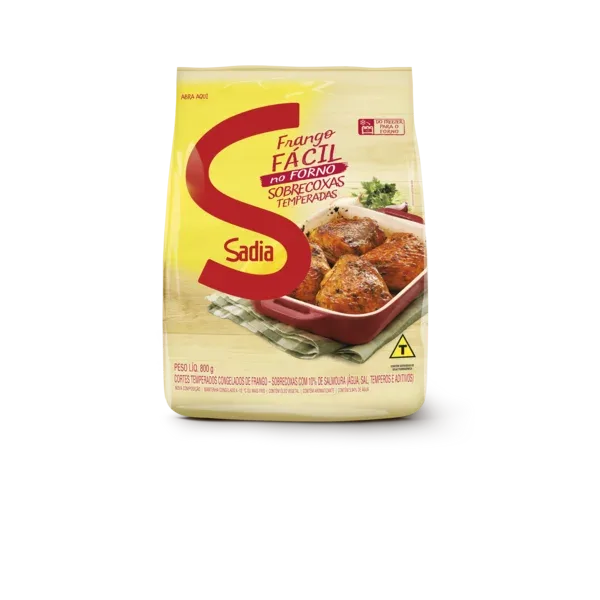Sobrecoxa de Frango Temperada Sadia Frango Fácil 800g -Caixa c/8 — Sadia