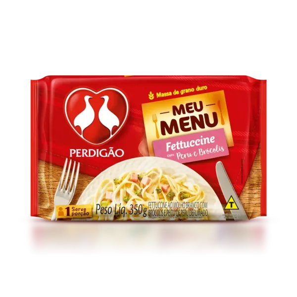 Fetuccini Com Molho Branco Congelado Perdigão 350g -Caixa c/12 — Perdigão