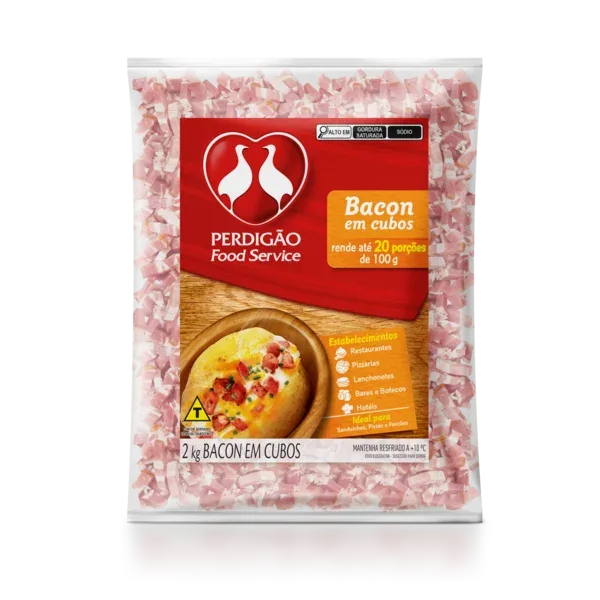 Bacon Cubos Food Service Perdigão Caixa 4Kg — Perdigão