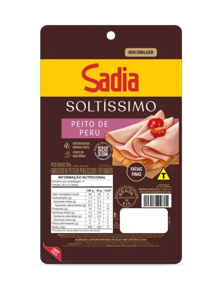 Peito Peru Defumado Fatiado Soltíssimo Sadia 200G -Caixa c/21 — Sadia