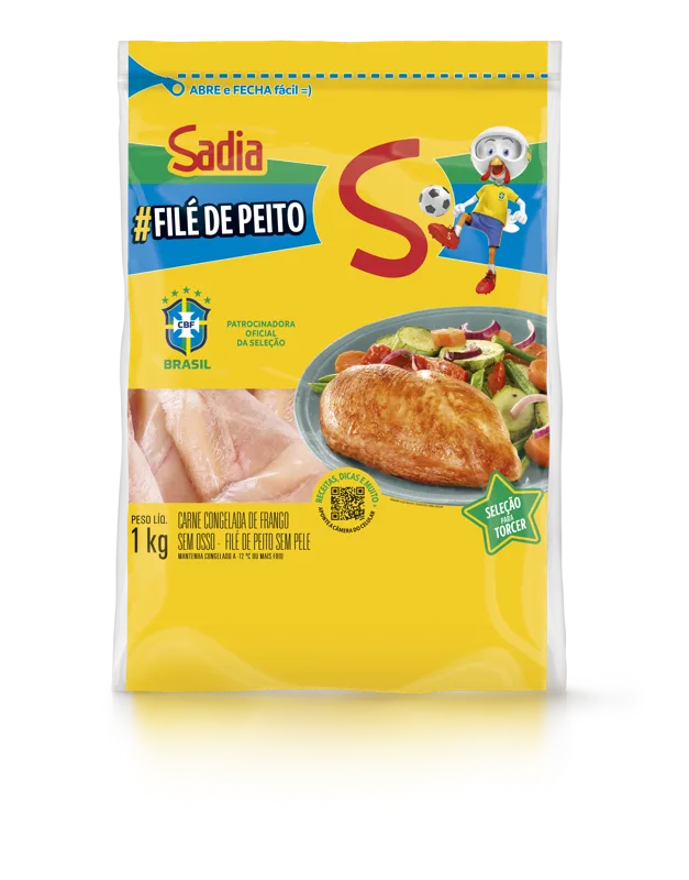 Filé de Peito de Frango sem Pele sem Osso Sadia 1kg -Caixa c/12 — Sadia