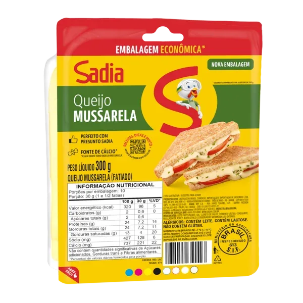 Queijo Mussarela Fatiado Sadia Soltíssimo 300g - Caixa c/16