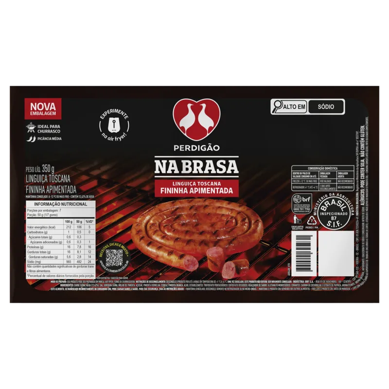 LINGUICA TOSCANA FININHA APIM CONG 350G — Perdigão Na Brasa