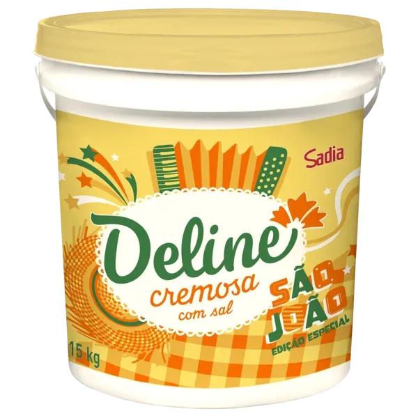 Margarina Cremosa c/ Sal 60% de Lipídios Deline Balde 15kg — Deline