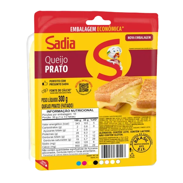 Queijo Prato Fatiado Soltíssimo 300g - Caixa c/16 — Sadia