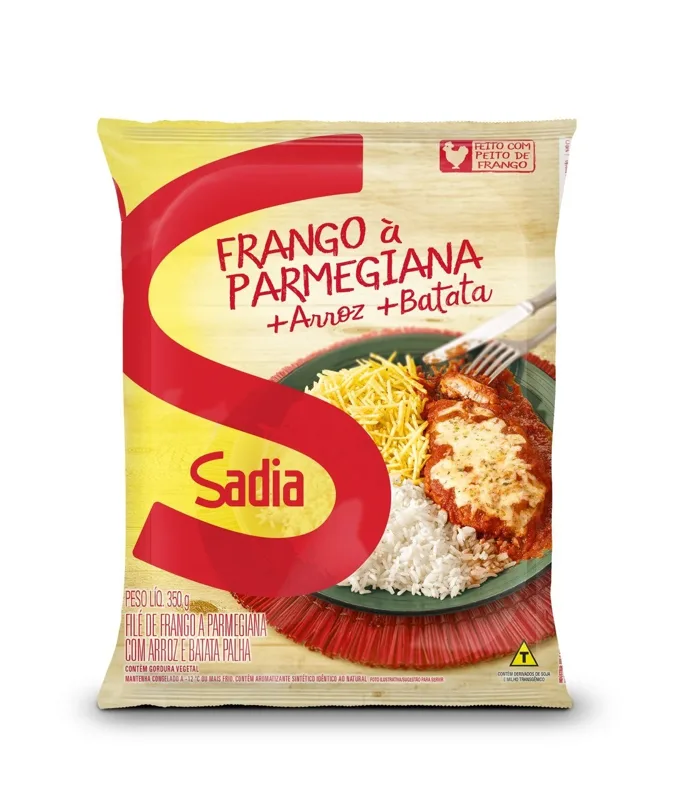 Frango à Parmegiana com Arroz e Batata Palha Sadia  350g -Caixa c/6 — Sadia