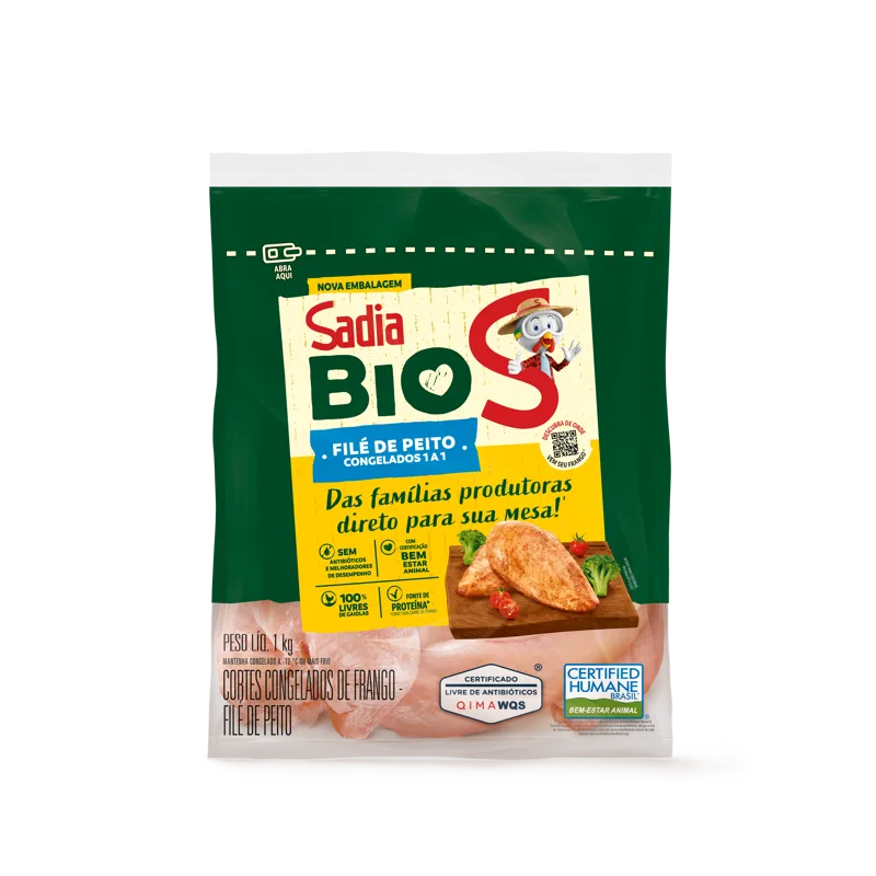 Filé de Peito de Frango Sadia Bio 1kg -Caixa c/12 — Sadia Bio