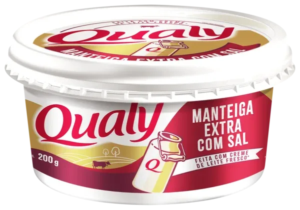 Manteiga Qualy Pote Com Sal 200G -Caixa c/12 — Qualy