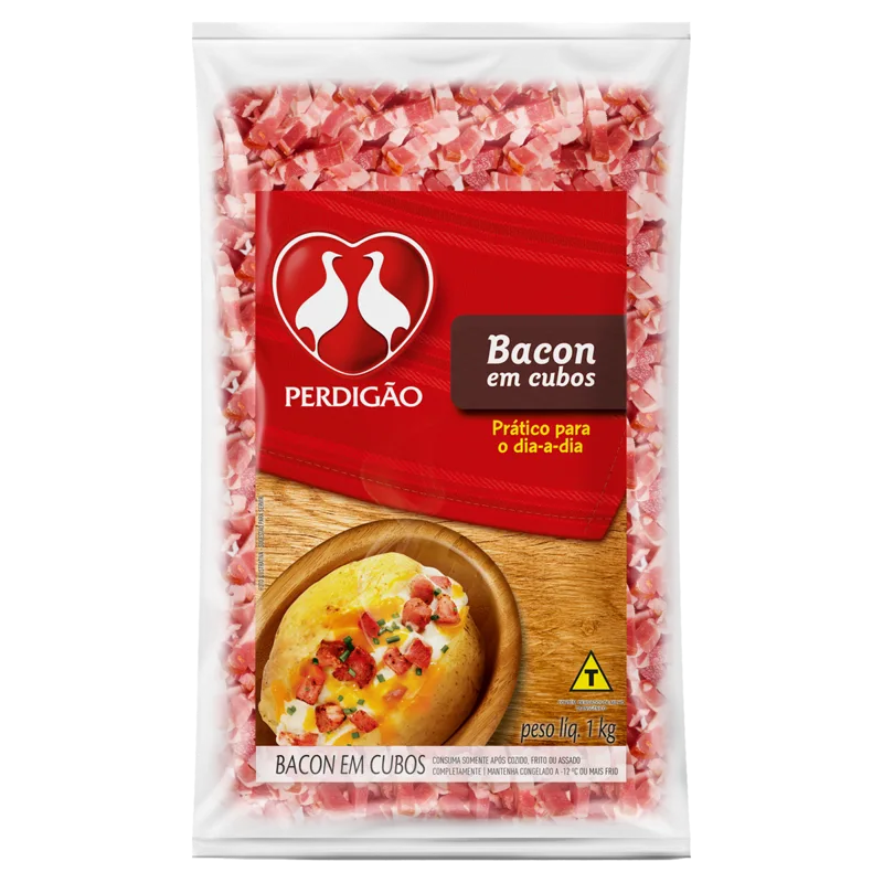 Bacon em Cubos Perdigão 1kg - Caixa c/6 — Perdigão