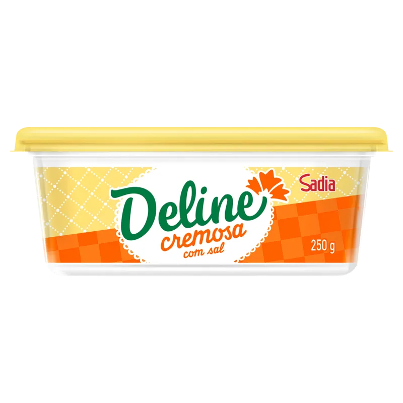 Margarina Cremosa com Sal Deline Pote 250g -Caixa c/24 — Deline