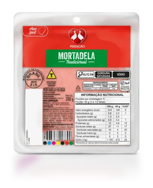 Mortadela Fatiada Tradicional  Perdigão 200g -Caixa c/21 — Perdigão