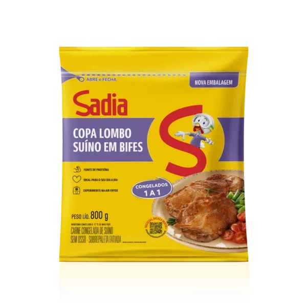 Copa Lombo Suíno Fatiado Sadia 800g - Caixa c/10 — Sadia