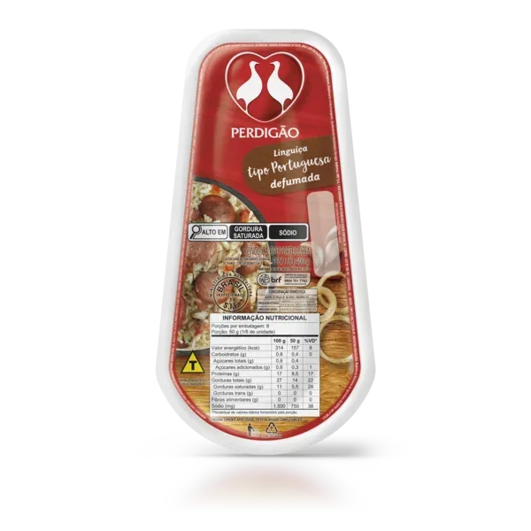 Linguiça Tipo Portuguesa Defumada Perdigão 400g -Caixa c/18 — Perdigão