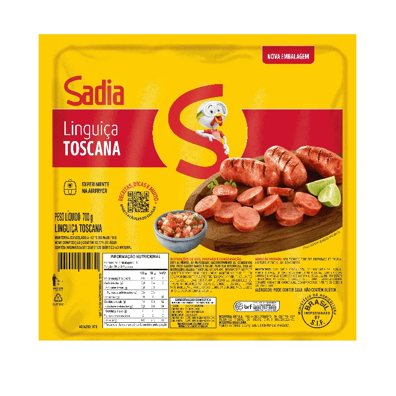 Linguiça Toscana Sadia 5kg -Caixa c/3 — Sadia