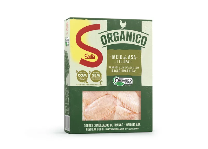Meio da Asa de Frango Sadia Orgânico 600g -Caixa c/16 — Sadia Orgânico