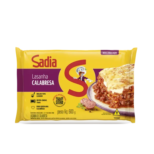 Lasanha Calabresa Sadia  600g -Caixa c/6 — Sadia