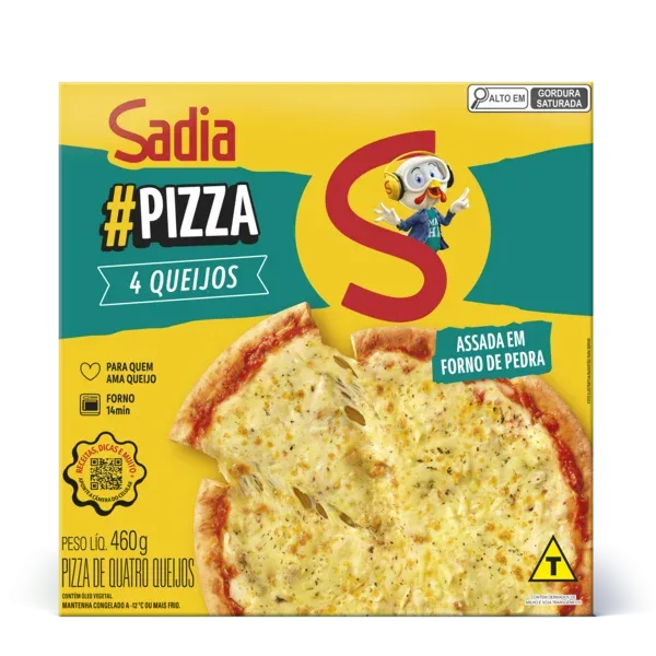 Pizza 4 Queijos Sadia 460g -Caixa c/12 — Sadia