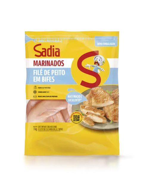Filé de Peito de Frango Sadia Marinado 1kg -Caixa c/12 — Sadia