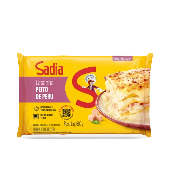 Lasanha Peito de Peru Sadia  600g -Caixa c/6 — Sadia