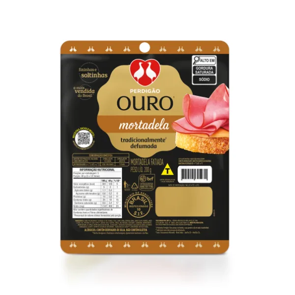 Mortadela Fatiada Defumada Perdigão Ouro 200g -Caixa c/20 — Perdigão Ouro