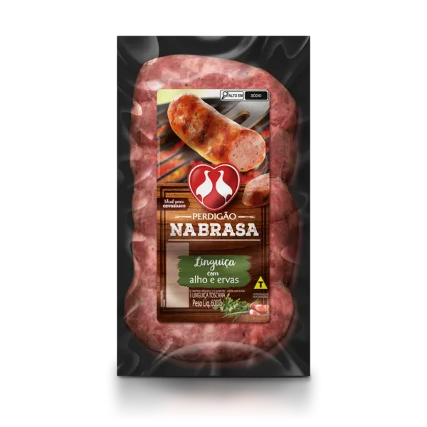Linguiça Toscana com Alho e Ervas Perdigão Na Brasa 600g -Caixa c/12 — Perdigão Na Brasa