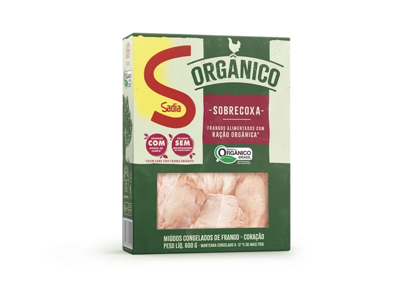 Sobrecoxa de Frango Sadia Orgânico 600g -Caixa c/16 — Sadia Orgânico