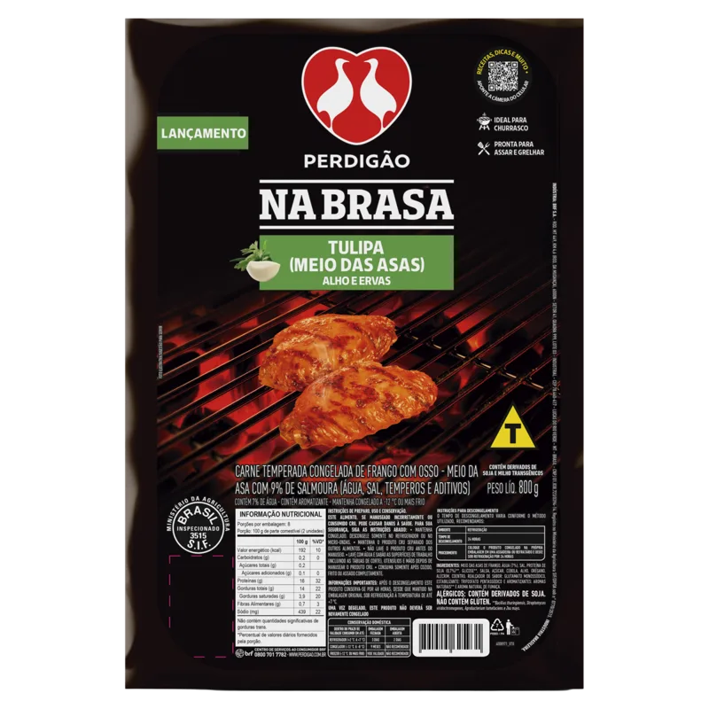 TULIPA FGO TEMPERADA NA BRASA 800GR — Perdigão Na Brasa