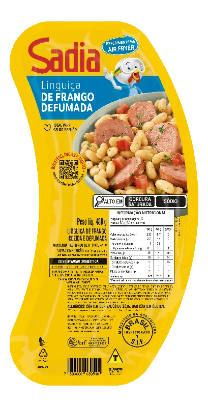 Linguiça de Frango Defumada Sadia 480g -Caixa c/20 — Sadia