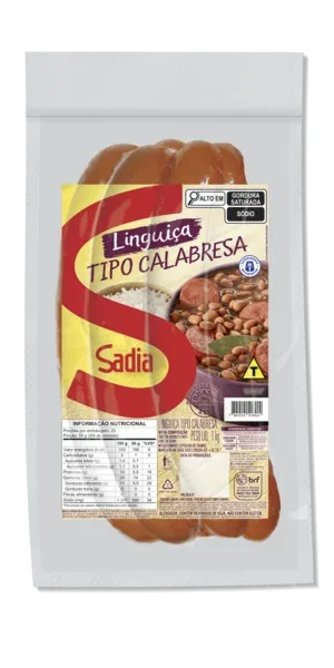 Linguiça Tipo Calabresa Defumada Sadia 1kg -Caixa c/18 — Sadia